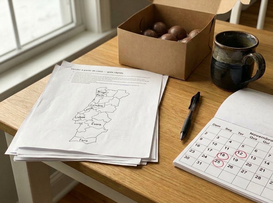 Guia para vender a partir de casa e calendário de arranque